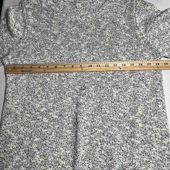 LL bean Women’s marled Gray Two Tone 100% Cotton Sweater Size Large - Picture 7 of 7